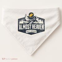 Almost Heaven West Virginia Map Home USA-Made Doggie Bandana thumb 0