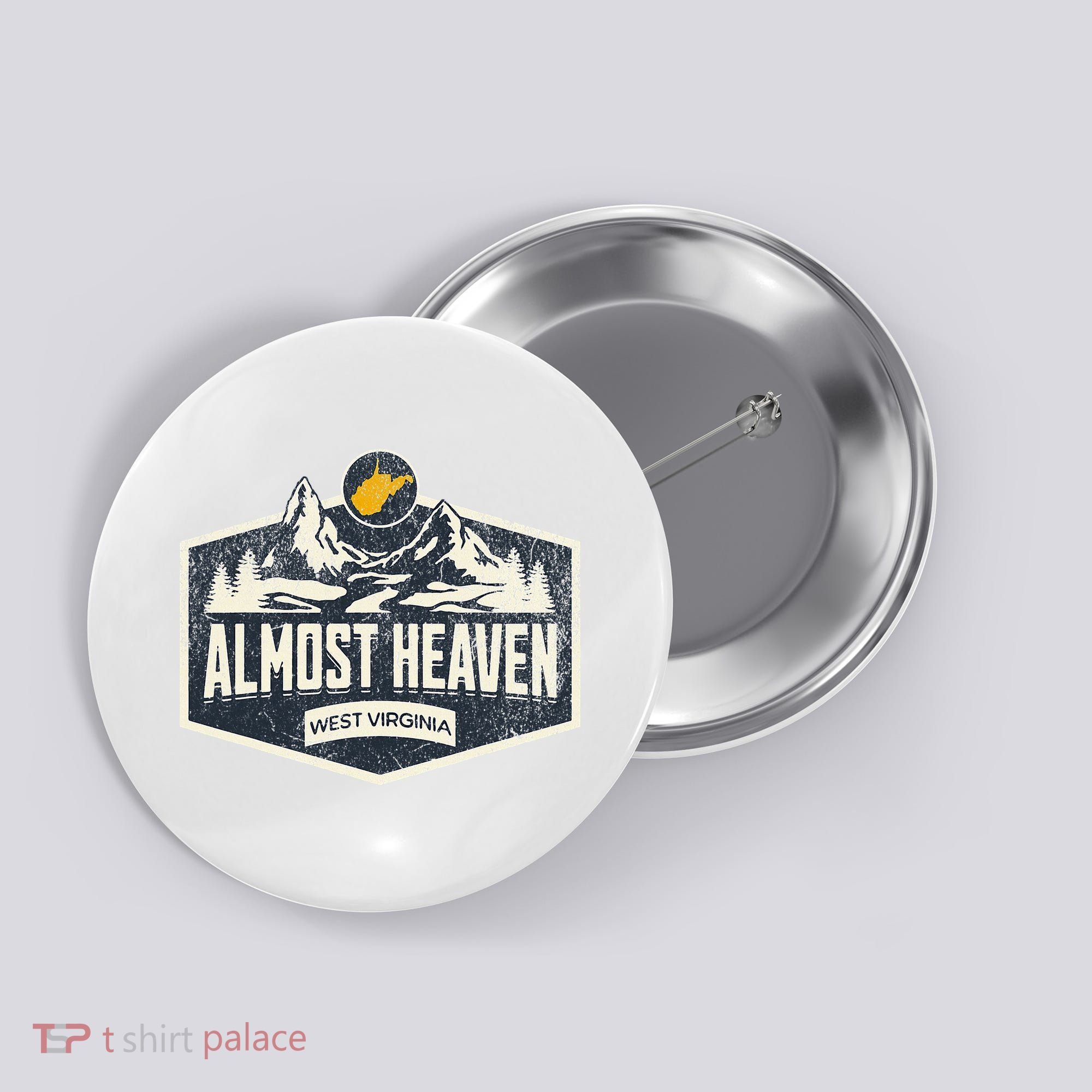 Almost Heaven West Virginia Map Home Button