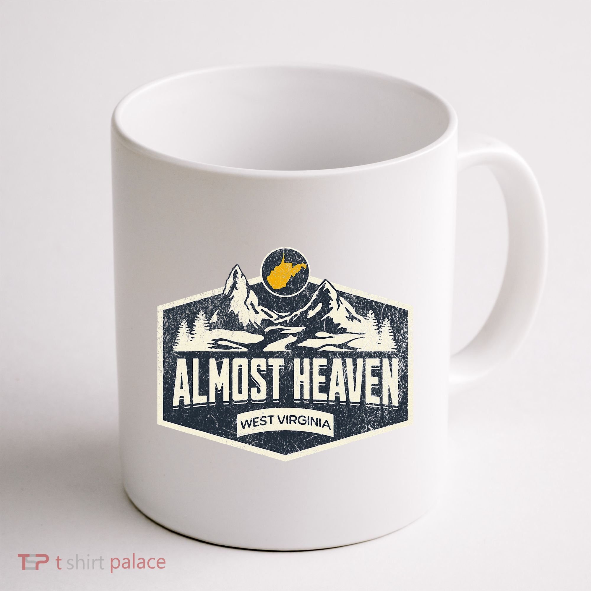 Almost Heaven West Virginia Map Home Coffee Mug