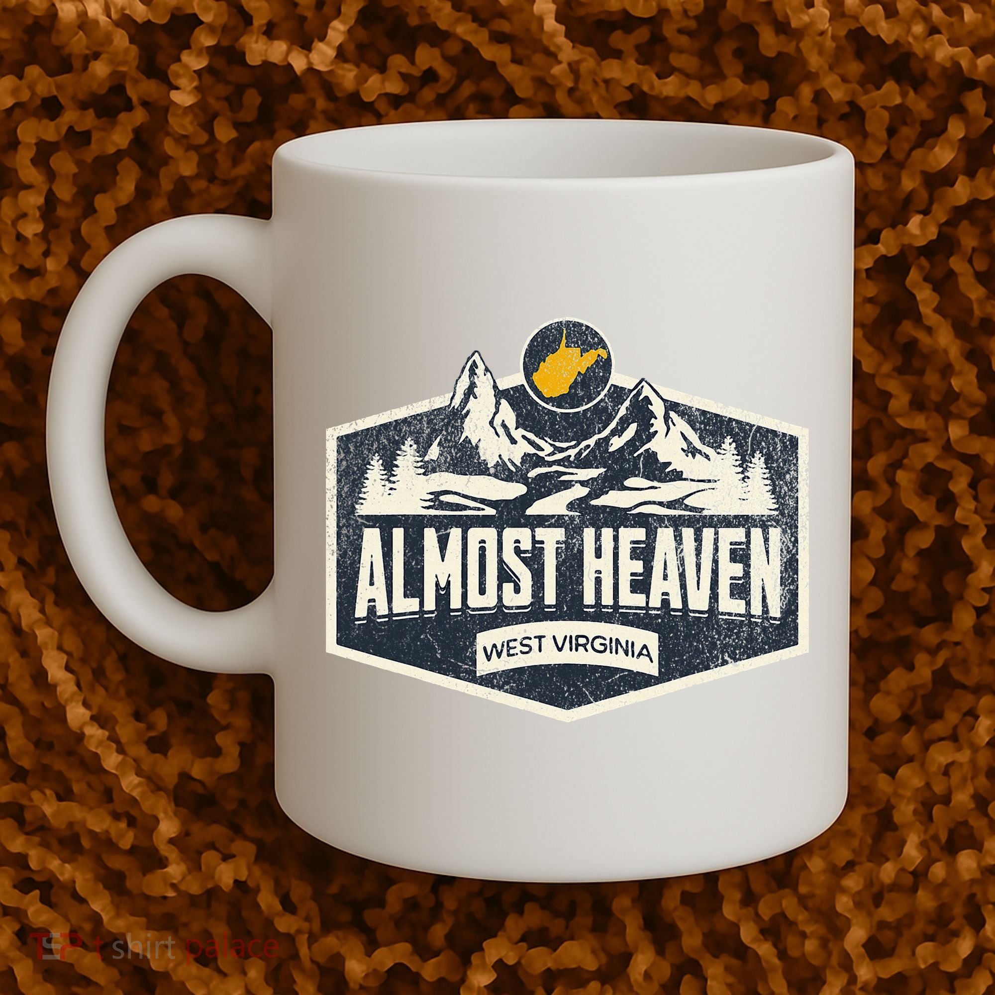 Almost Heaven West Virginia Map Home Coffee Mug