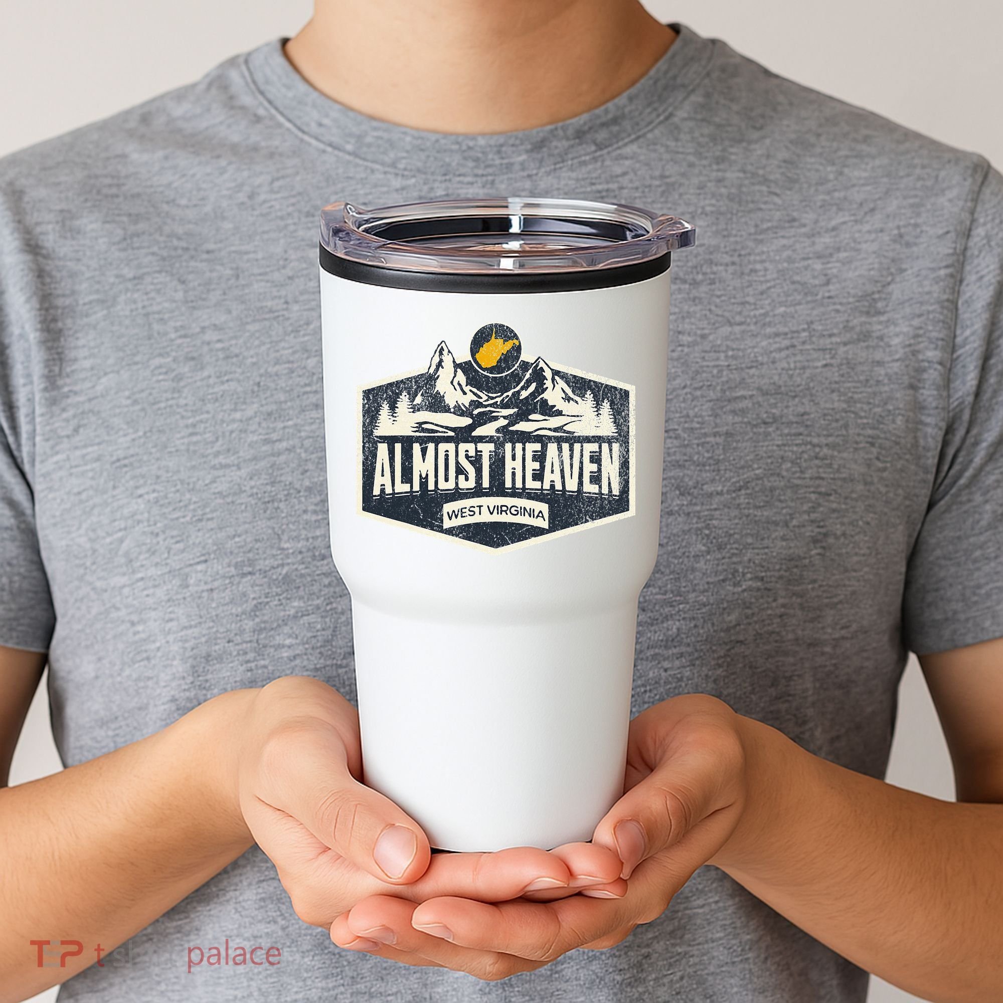 Almost Heaven West Virginia Map Home Tumbler