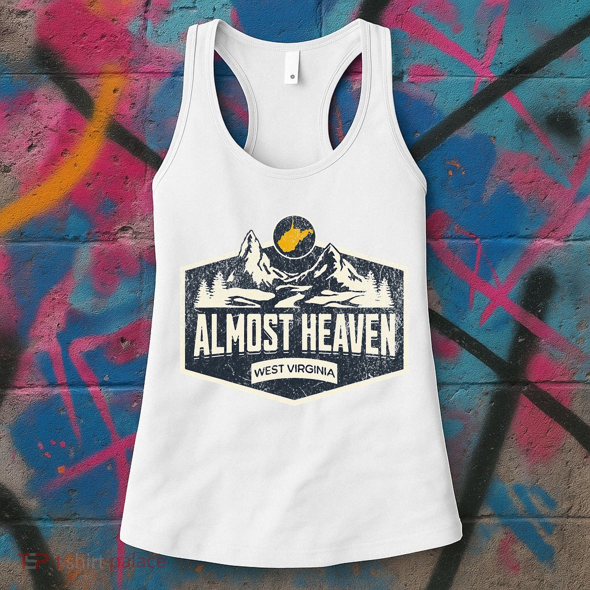 Almost Heaven West Virginia Map Home Women's Tank Top