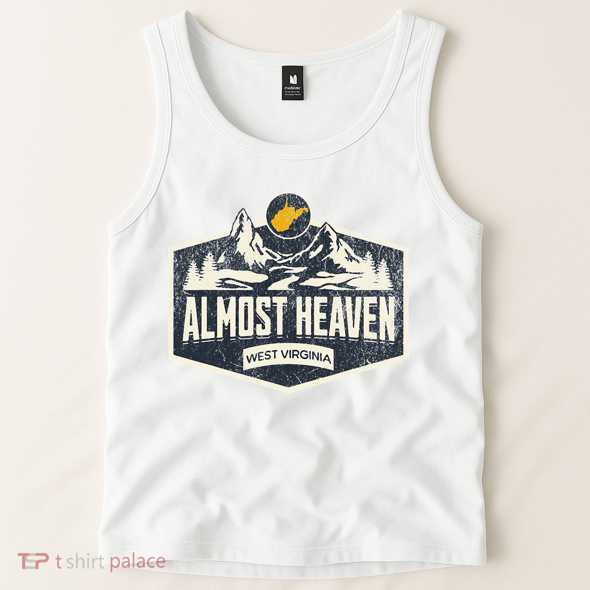 Almost Heaven West Virginia Map Home Tank Top