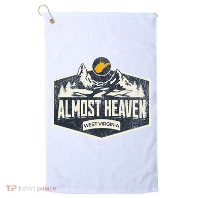 Almost Heaven West Virginia Map Home Golf Towel