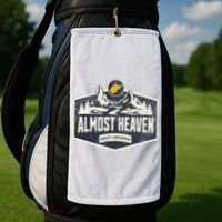 Almost Heaven West Virginia Map Home Golf Towel thumb 2