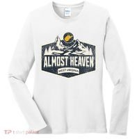 Almost Heaven West Virginia Map Home Women's Long Sleeve Shirt thumb 0