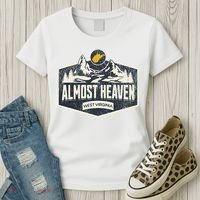 Almost Heaven West Virginia Map Home Women's T-Shirt thumb 3
