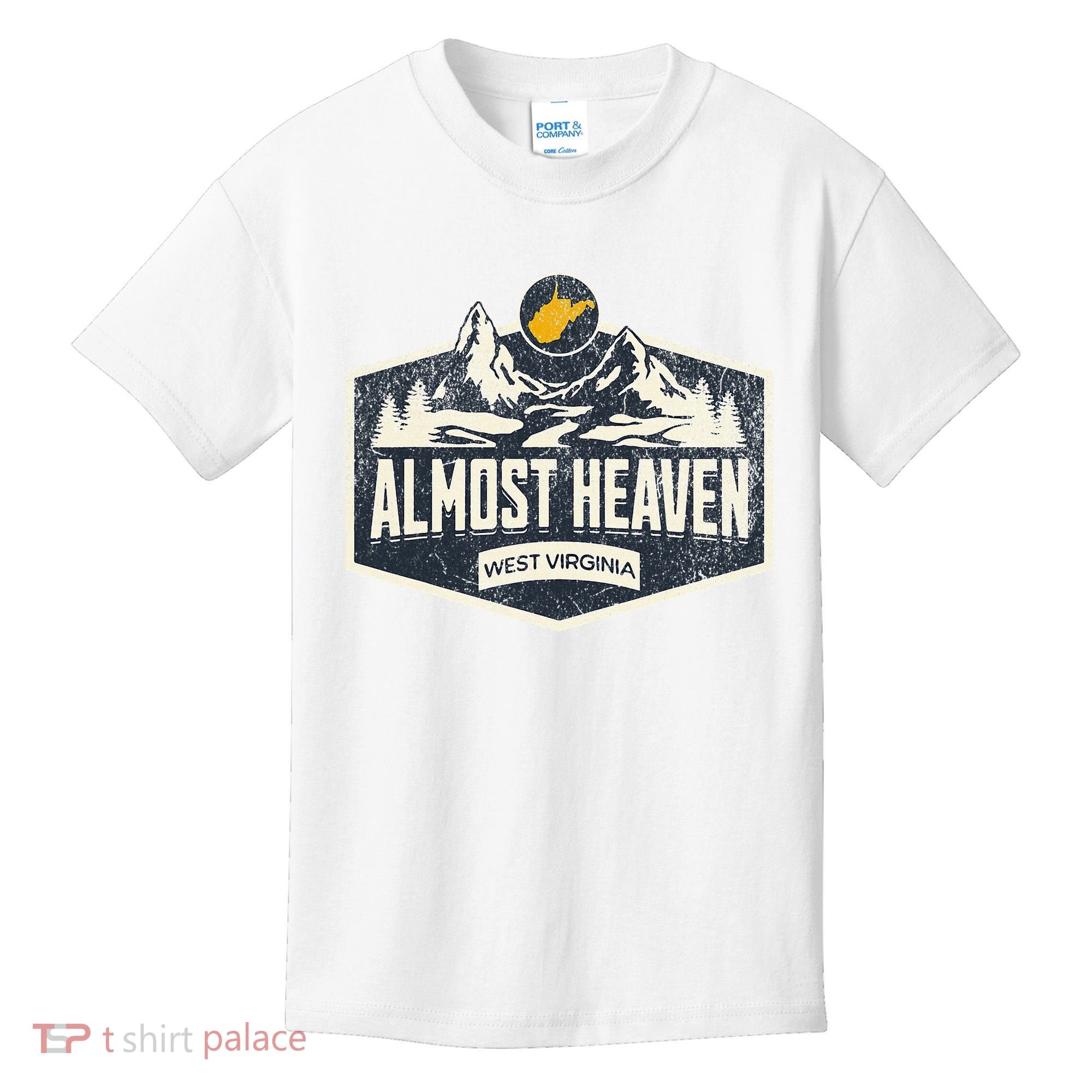 Almost Heaven West Virginia Map Home Kids T-Shirt