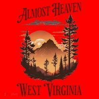 Almost Heaven West Virginia Santa Hat thumb 1
