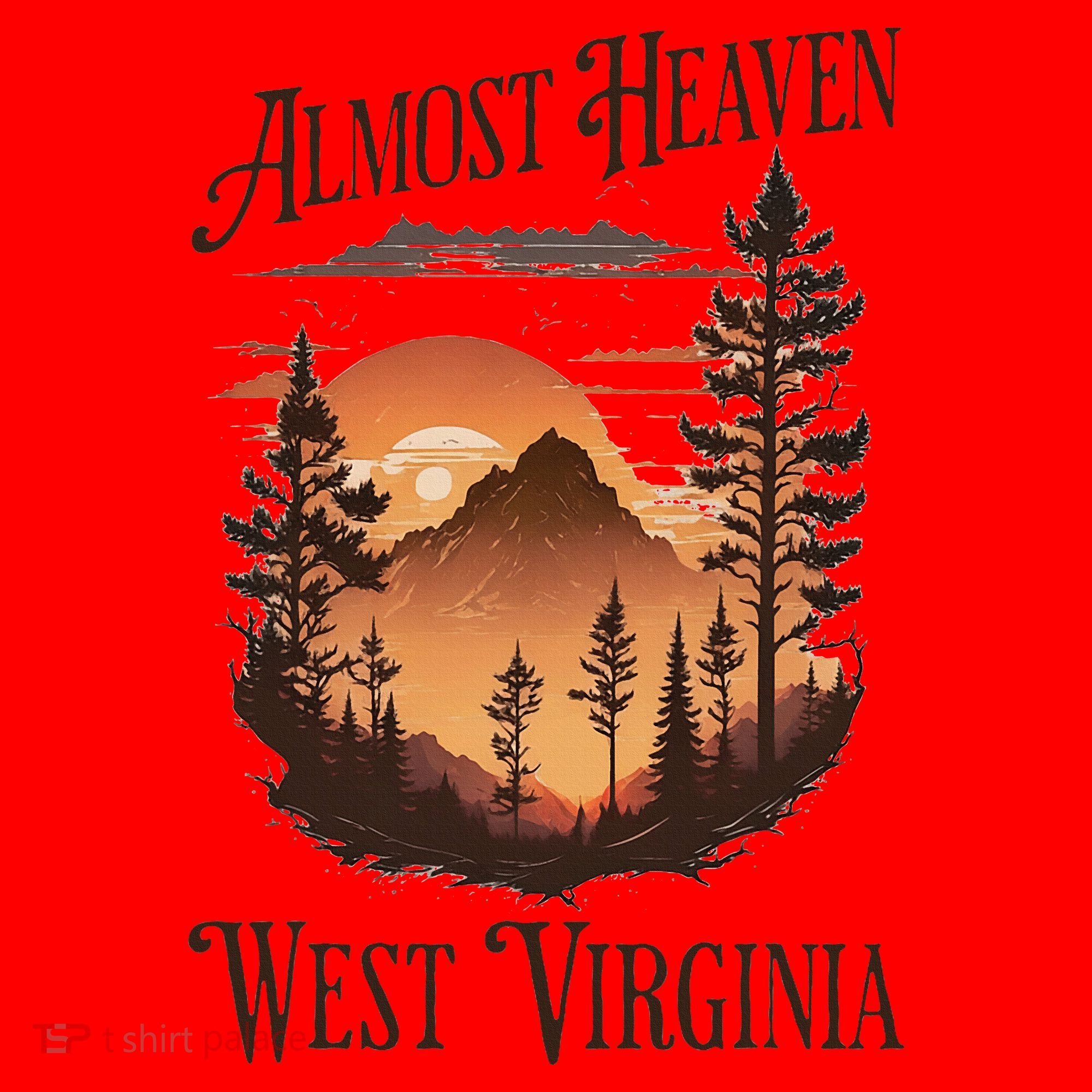 Almost Heaven West Virginia Santa Hat