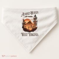Almost Heaven West Virginia USA-Made Doggie Bandana thumb 0