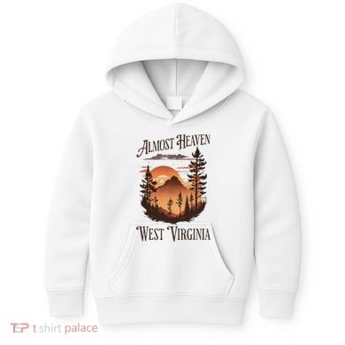 Almost Heaven West Virginia Kids Hoodie