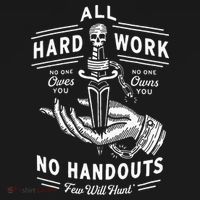 All Hard Work No Handouts Few Will Hunt Apparel Apron thumb 3