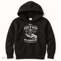All Hard Work No Handouts Few Will Hunt Apparel Kids Hoodie thumb 0