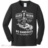 All Hard Work No Handouts Few Will Hunt Apparel Kids Long Sleeve Shirt thumb 0