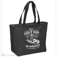 All Hard Work No Handouts Few Will Hunt Apparel Tote Bag thumb 2