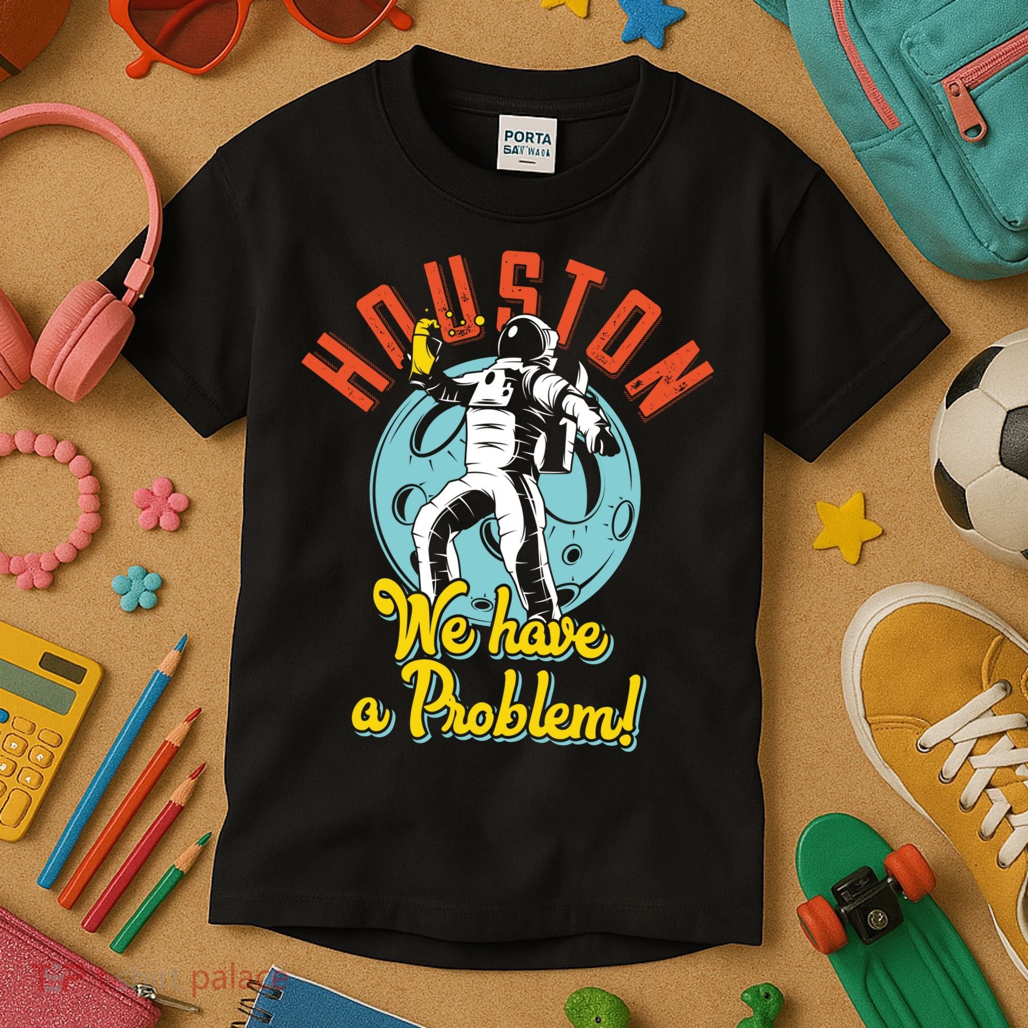 Astronaut Houston We Have A Problem Kids T-Shirt