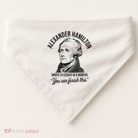 Alexander Hamilton Wrote 51 Essays In 6 Months USA-Made Doggie Bandana thumb 0