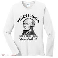 Alexander Hamilton Wrote 51 Essays In 6 Months Women's Long Sleeve Shirt thumb 0