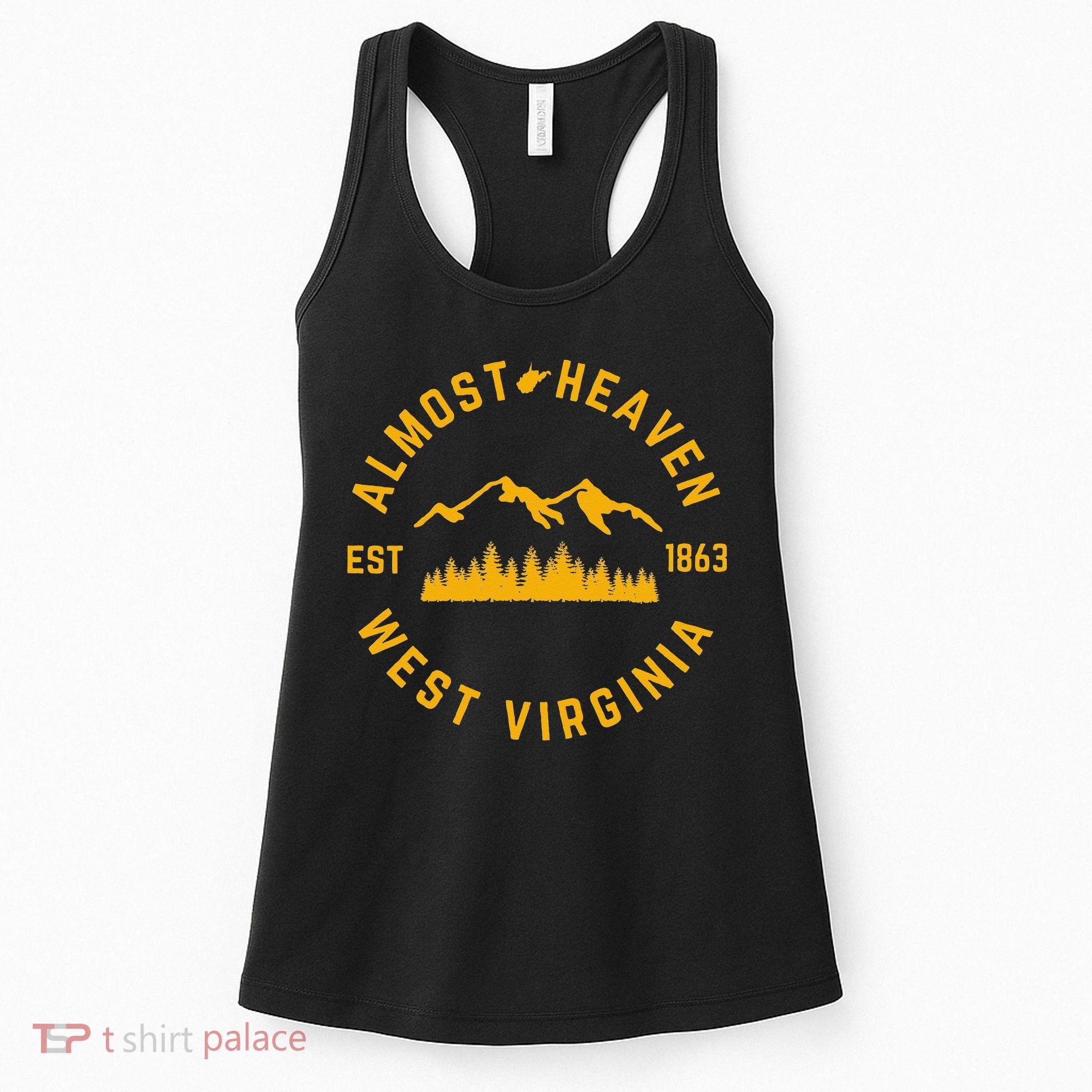 Almost Heaven West Virginia Mountains Forest WV Home Pride Women's Tank Top