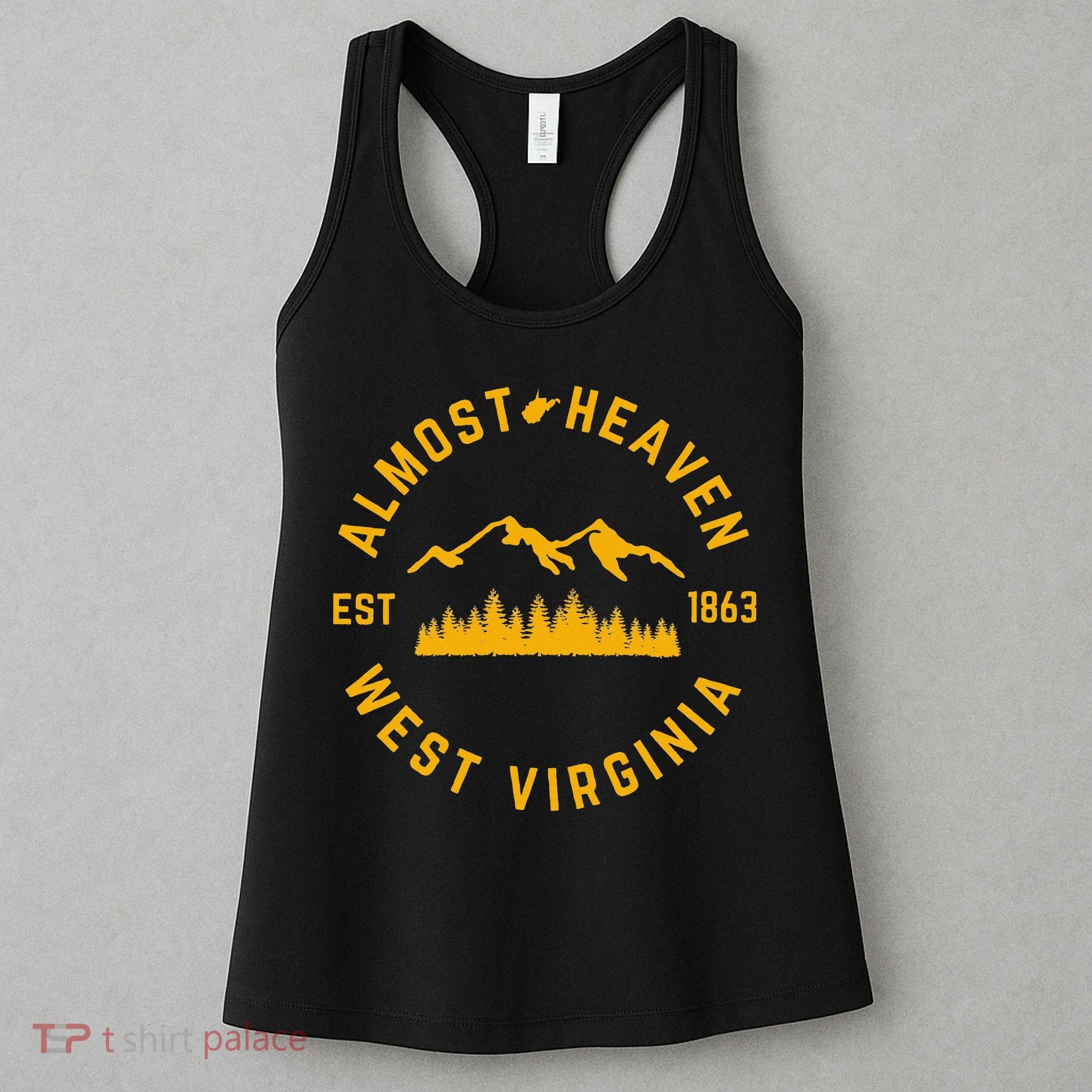 Almost Heaven West Virginia Mountains Forest WV Home Pride Women's Tank Top