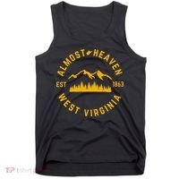 Almost Heaven West Virginia Mountains Forest WV Home Pride Tank Top thumb 0