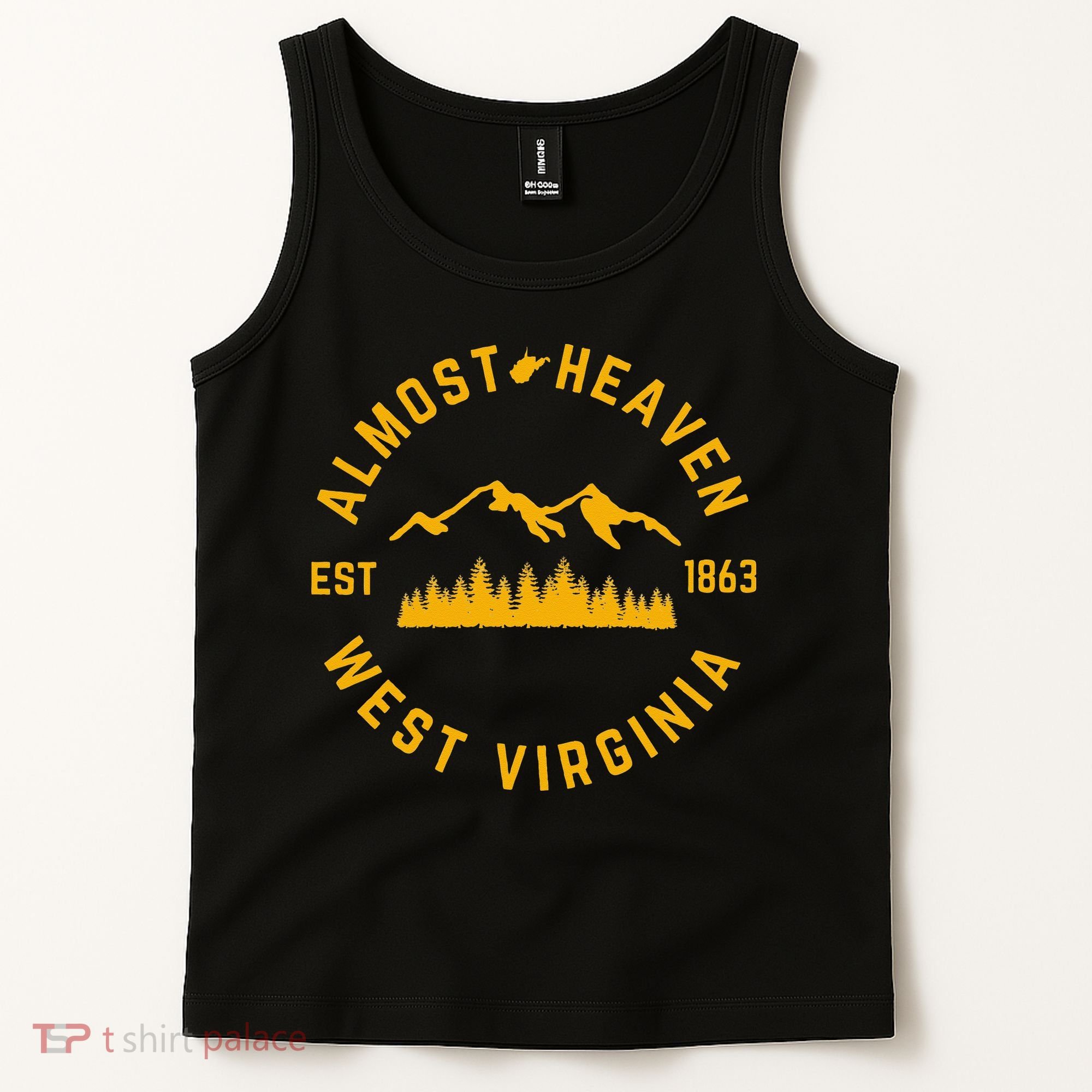 Almost Heaven West Virginia Mountains Forest WV Home Pride Tank Top