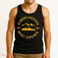 Almost Heaven West Virginia Mountains Forest WV Home Pride Tank Top thumb 3