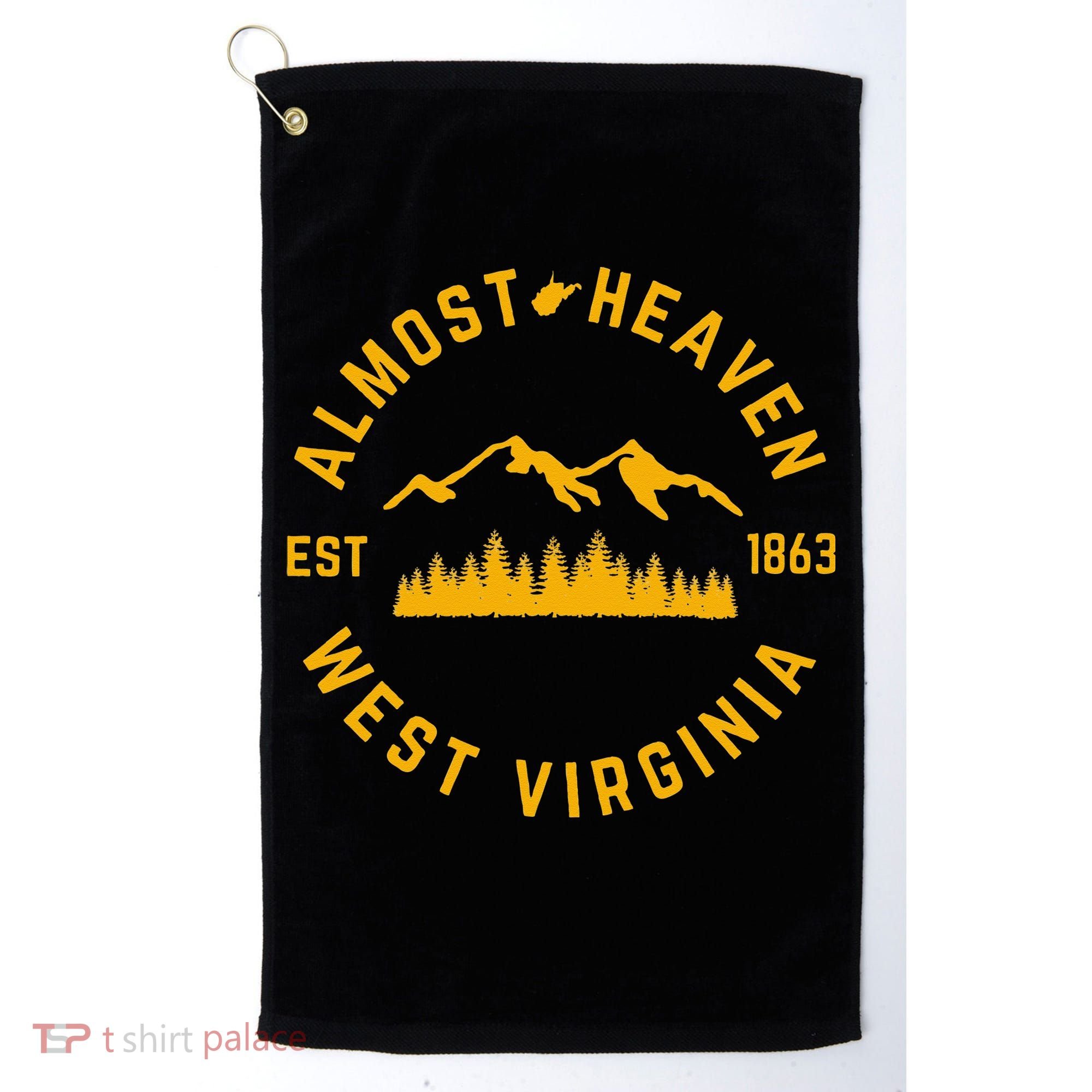 Almost Heaven West Virginia Mountains Forest WV Home Pride Golf Towel