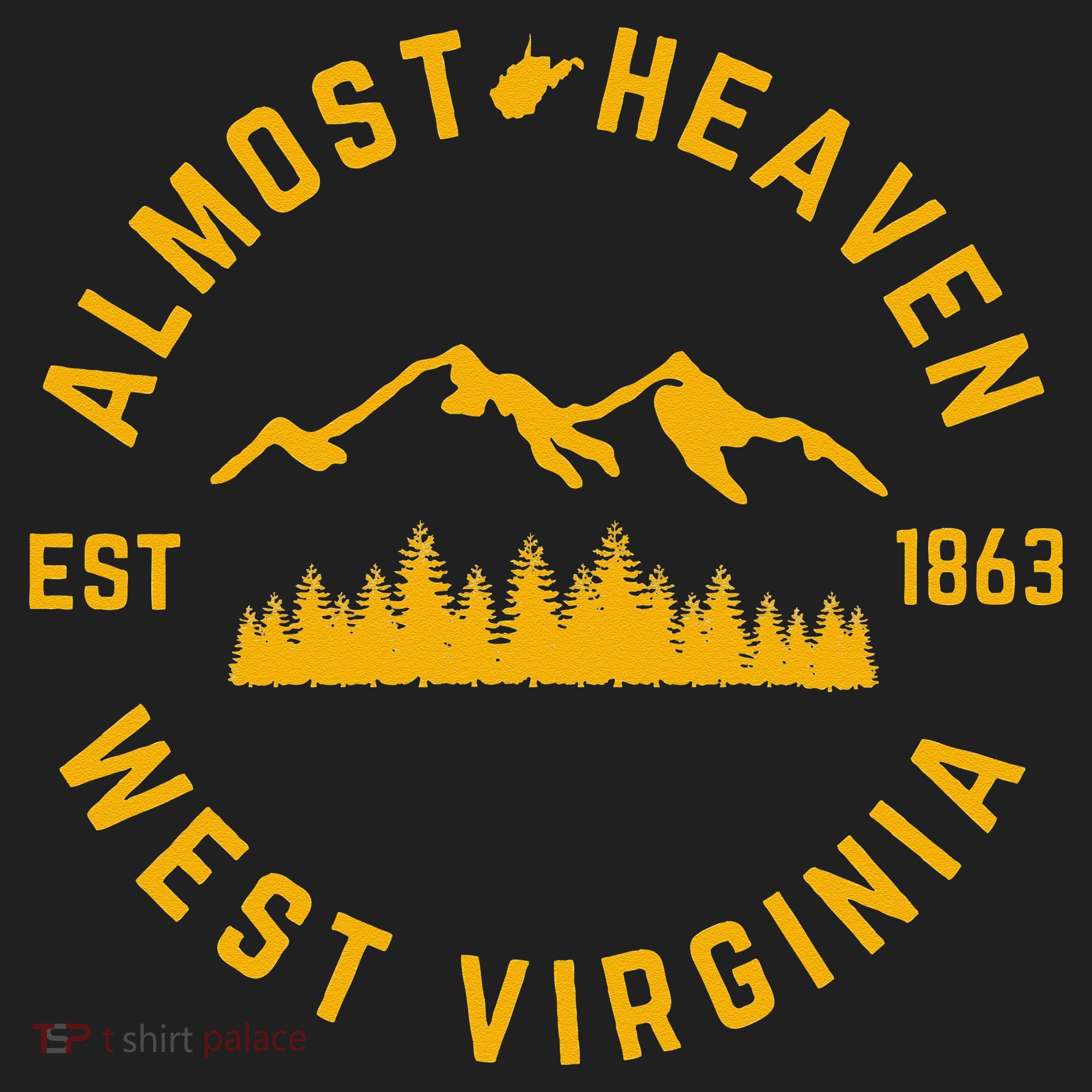 Almost Heaven West Virginia Mountains Forest WV Home Pride Golf Towel