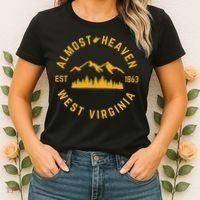 Almost Heaven West Virginia Mountains Forest WV Home Pride Women's T-Shirt thumb 2
