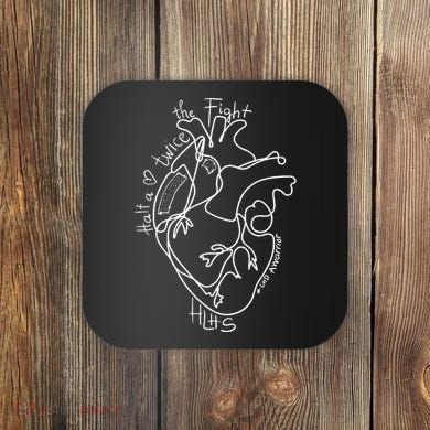A Heart Warrior CHD Awareness Congenital Disease HLHS Coaster