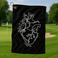 A Heart Warrior CHD Awareness Congenital Disease HLHS Golf Towel thumb 1