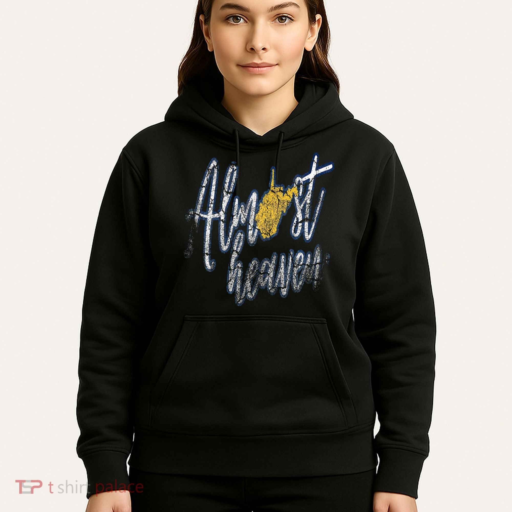 Almost Heaven West Virginia State Map Hoodie