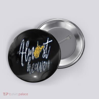 Almost Heaven West Virginia State Map Button