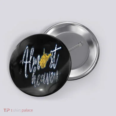 Almost Heaven West Virginia State Map Button