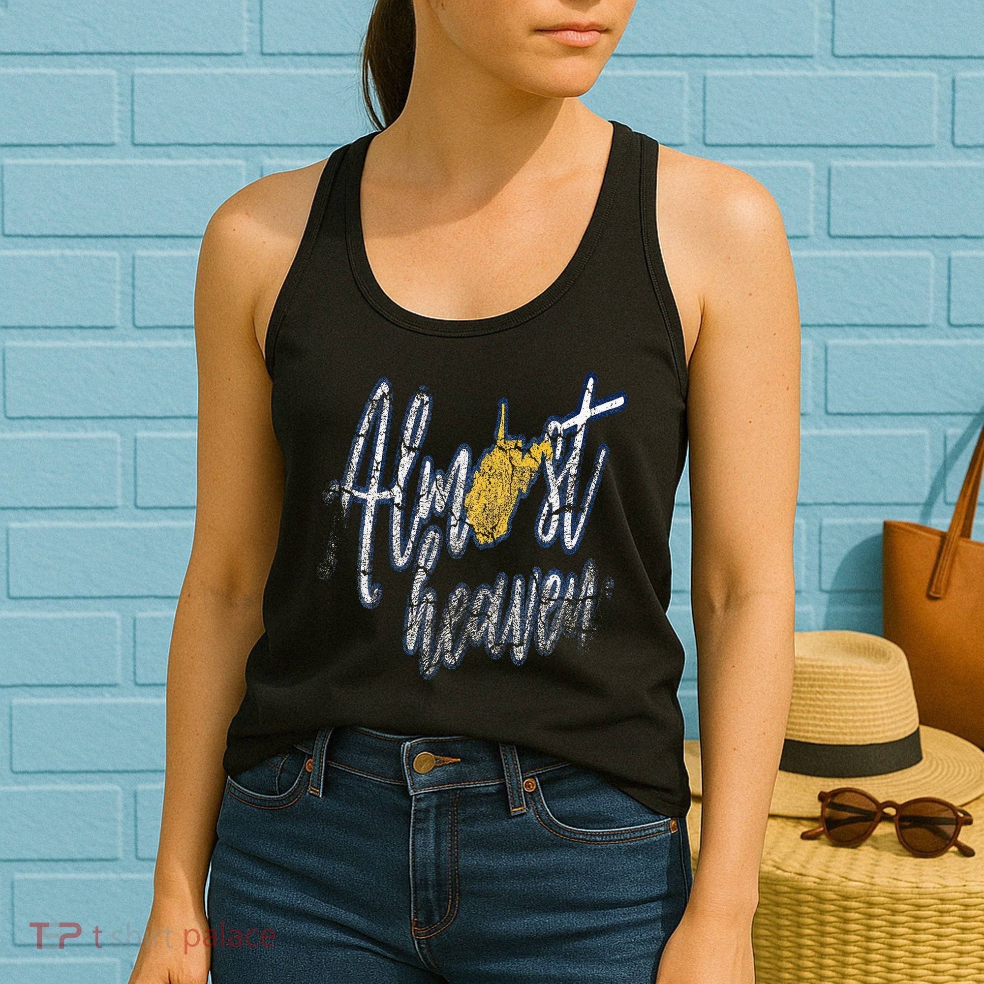 Almost Heaven West Virginia State Map Women's Tank Top