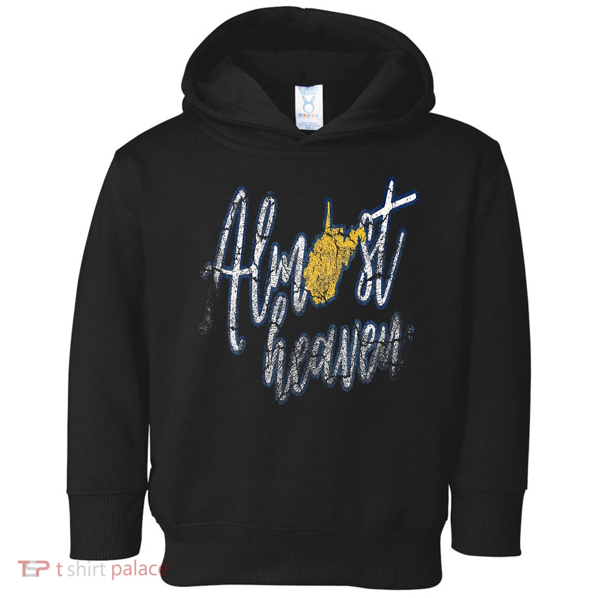 Almost Heaven West Virginia State Map Toddler Hoodie