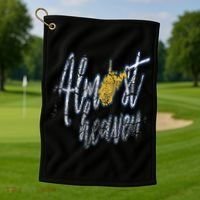 Almost Heaven West Virginia State Map Golf Towel thumb 1