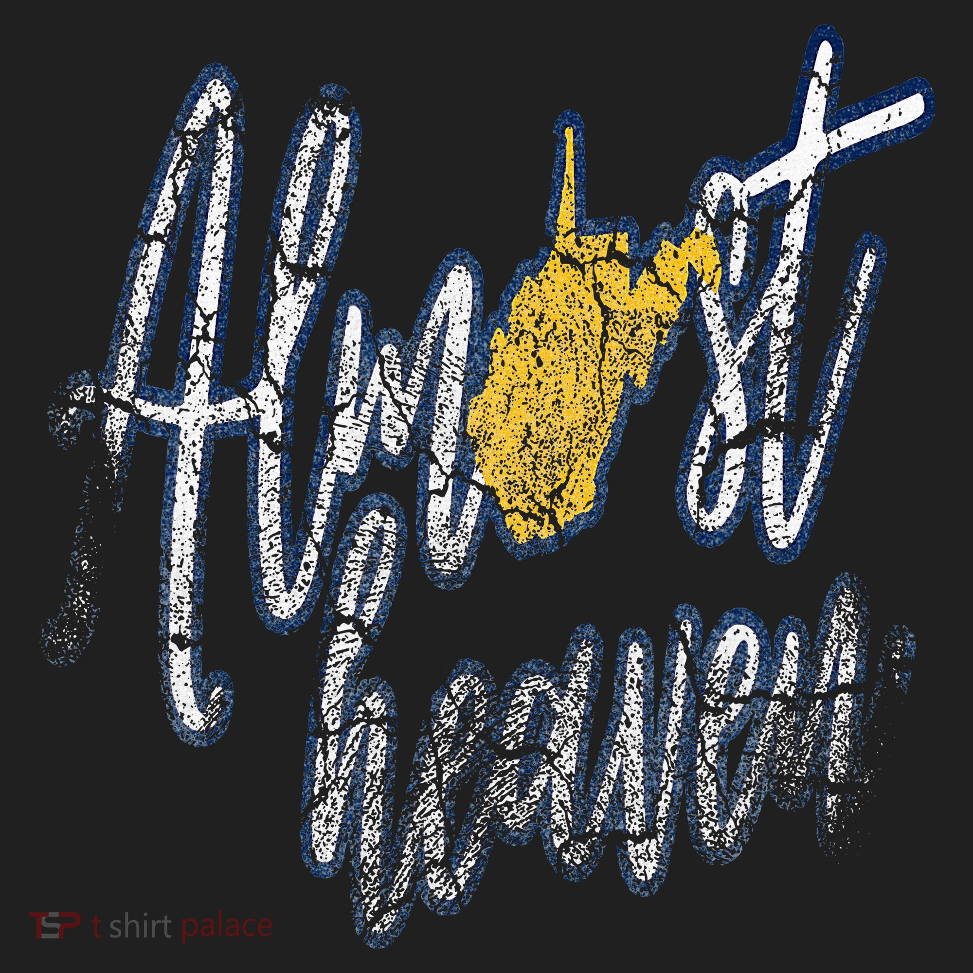 Almost Heaven West Virginia State Map Golf Towel
