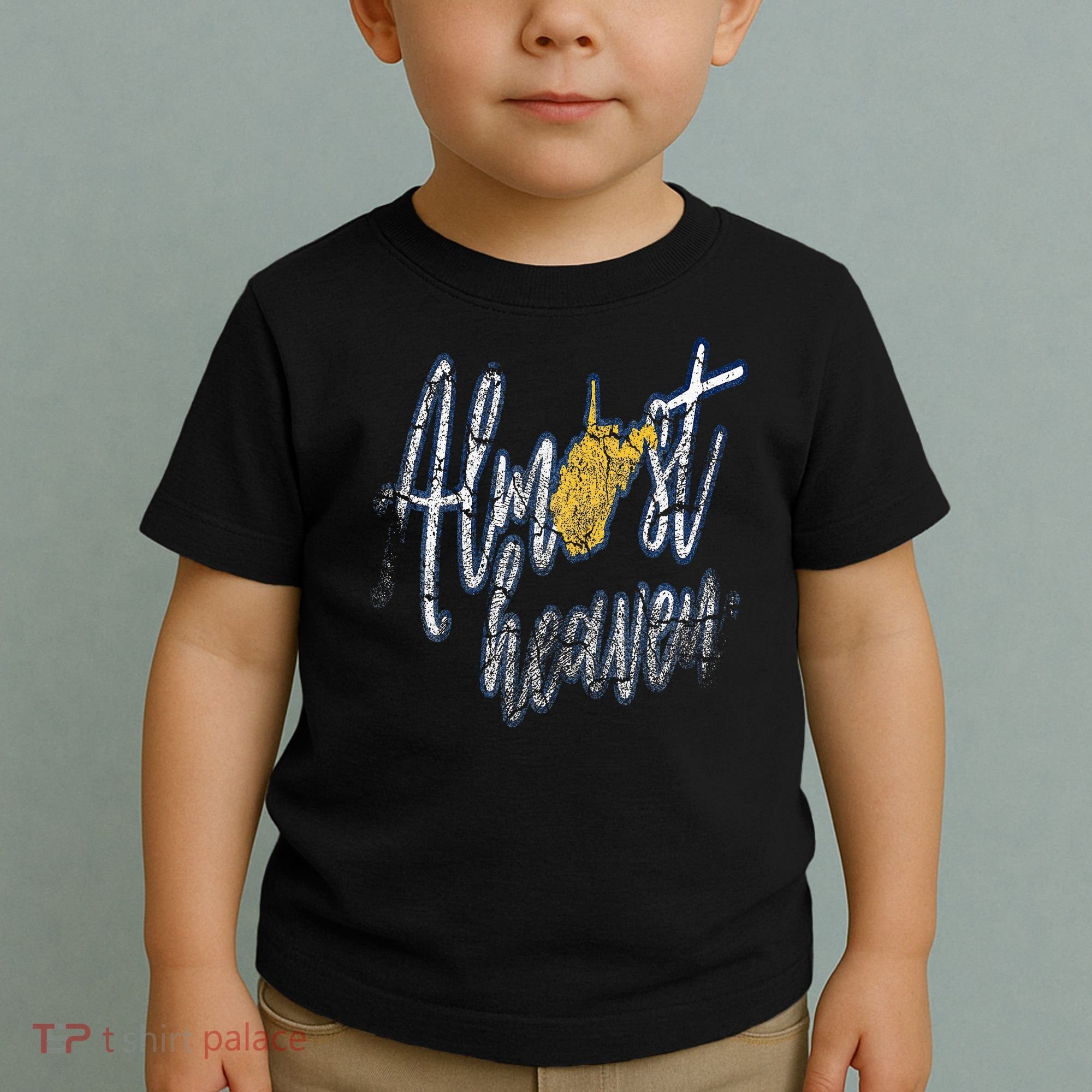 Almost Heaven West Virginia State Map Toddler T-Shirt