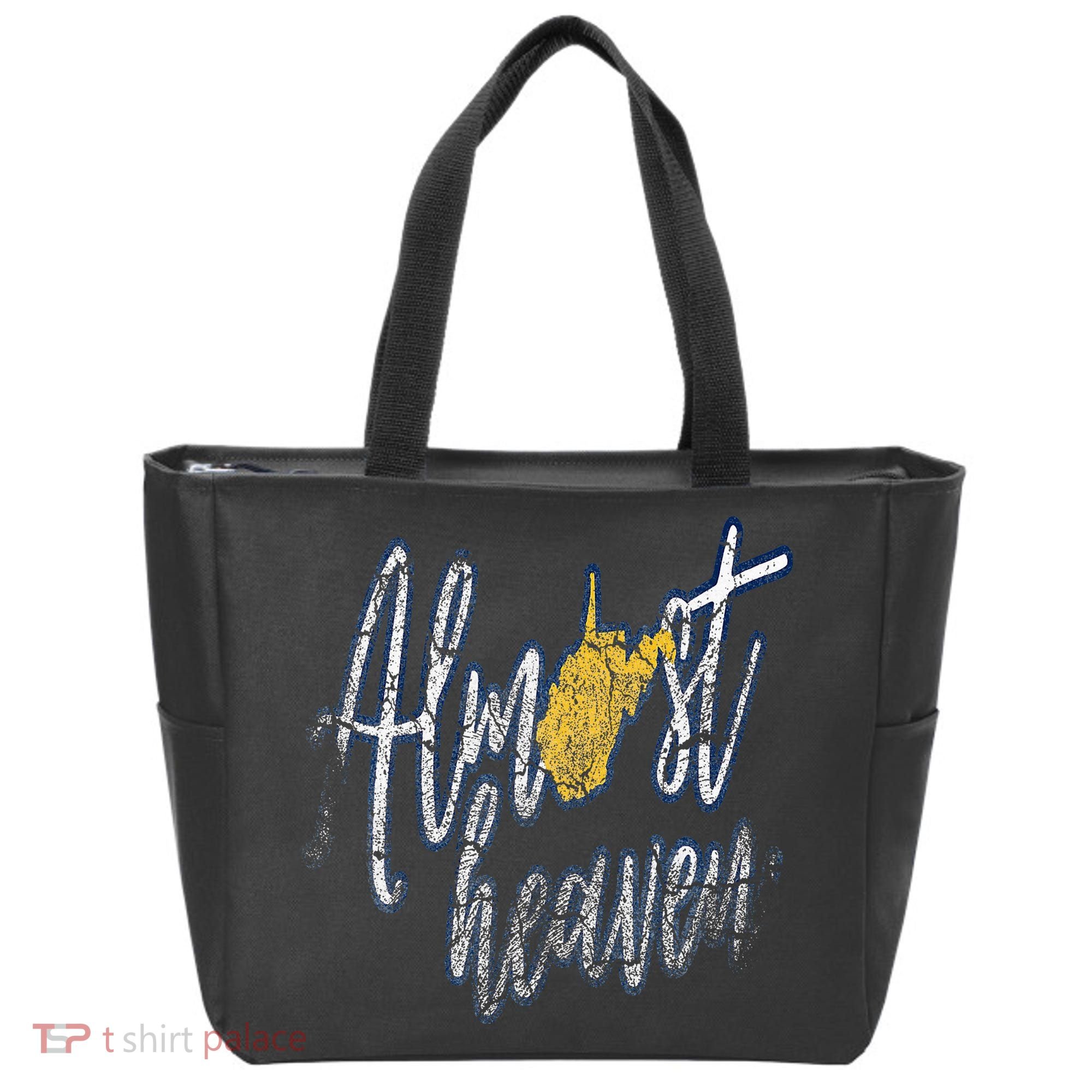 Almost Heaven West Virginia State Map Tote Bag