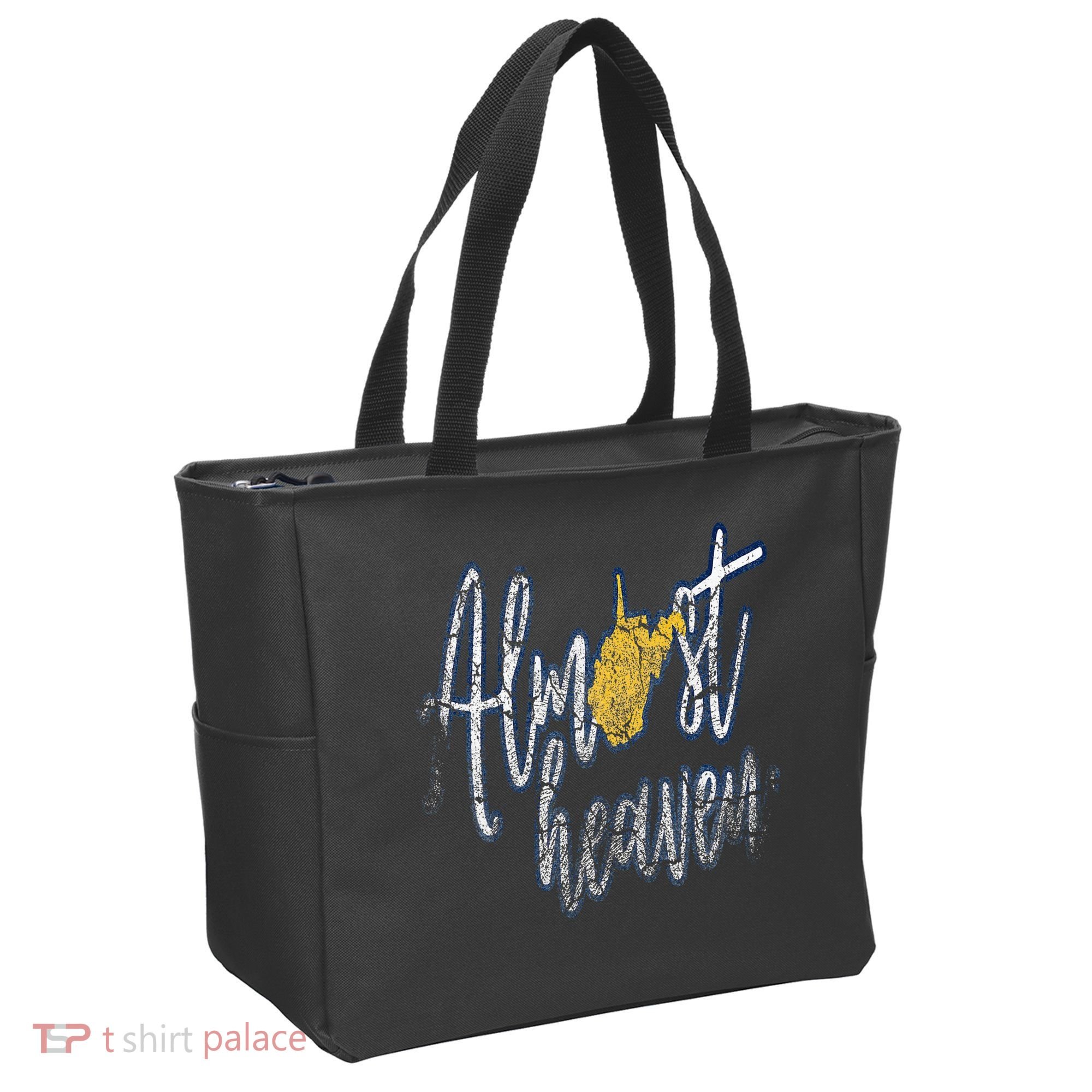 Almost Heaven West Virginia State Map Tote Bag