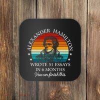 Alexander Hamilton Wrote 51 Essays In 6 Months Coaster thumb 0