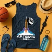 Artemis II 2026 Moon Mission Tank Top thumb 4