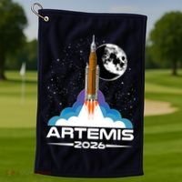 Artemis II 2026 Moon Mission Golf Towel thumb 1