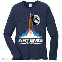 Artemis II 2026 Moon Mission Women's Long Sleeve Shirt thumb 0