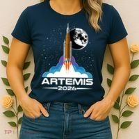 Artemis II 2026 Moon Mission Women's T-Shirt thumb 2