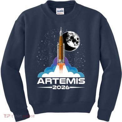 Artemis II 2026 Moon Mission Kids Sweatshirt