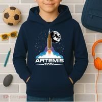 Artemis II 2026 Moon Mission Kids Hoodie thumb 2